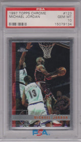 MICHAEL JORDAN 1997-98 Topps Chrome #123 PSA 10 - BULLS