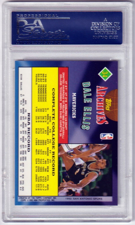 DALE ELLIS 1993-93 Topps Archives Gold #34 PSA 10 GEM MINT - MAVERICKS POP 1