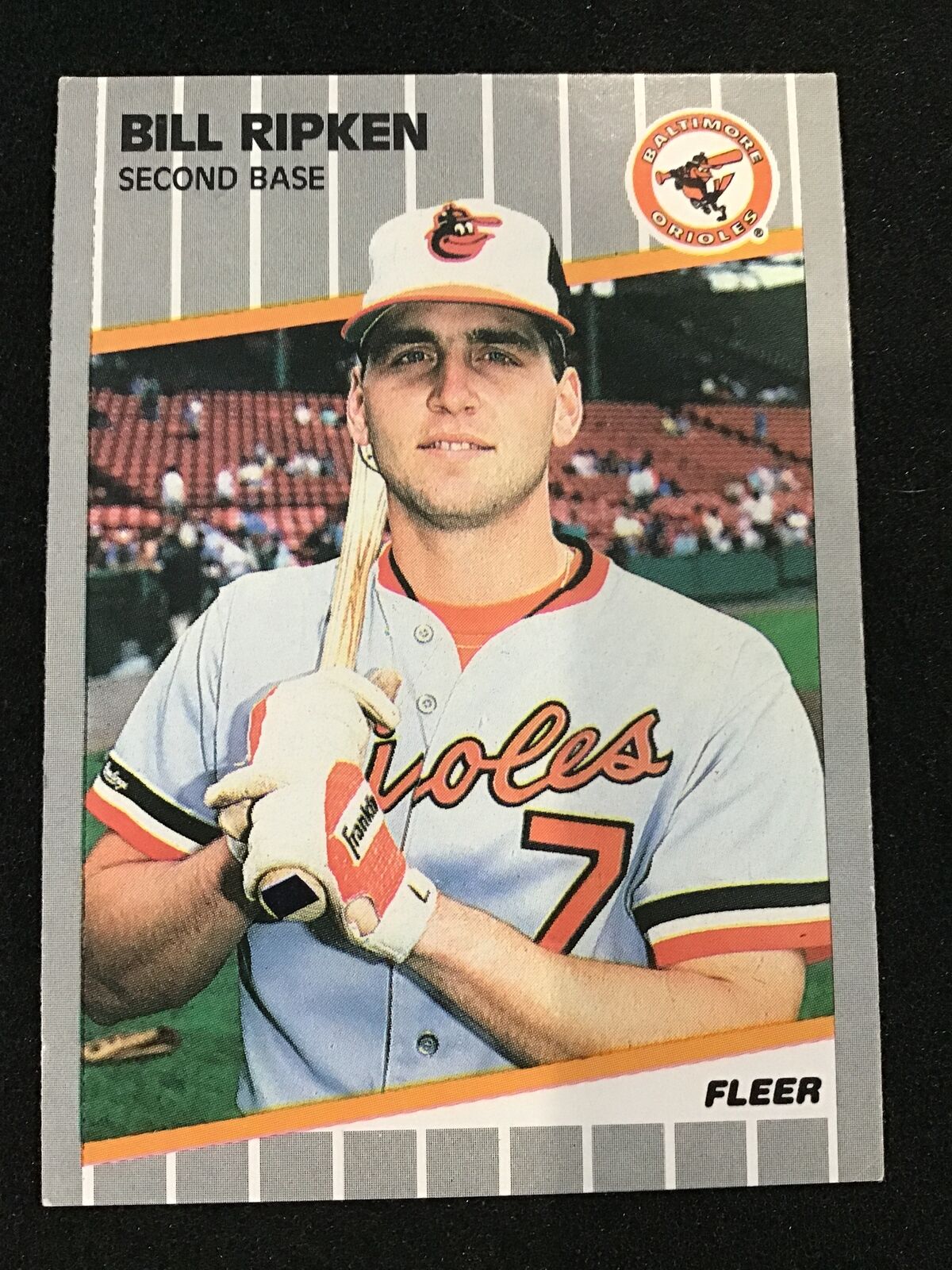 Bill Ripken 1989 Fleer Black Box Bat Knob #616c Baltimore Orioles