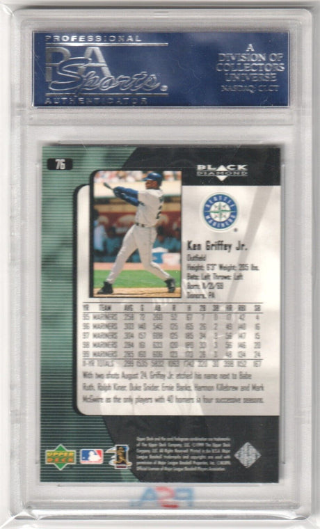 KEN GRIFFEY JR 2000 Upper Deck Black Diamond #76 PSA 10 GEM MINT - MARINERS