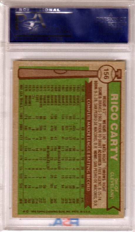 RICO CARTY 1976 Topps #156 PSA 9 MINT - INDIANS