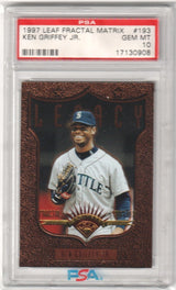 KEN GRIFFEY JR 1997 Leaf Fractal Matrix #193 PSA 10 GEM MINT - MARINERS