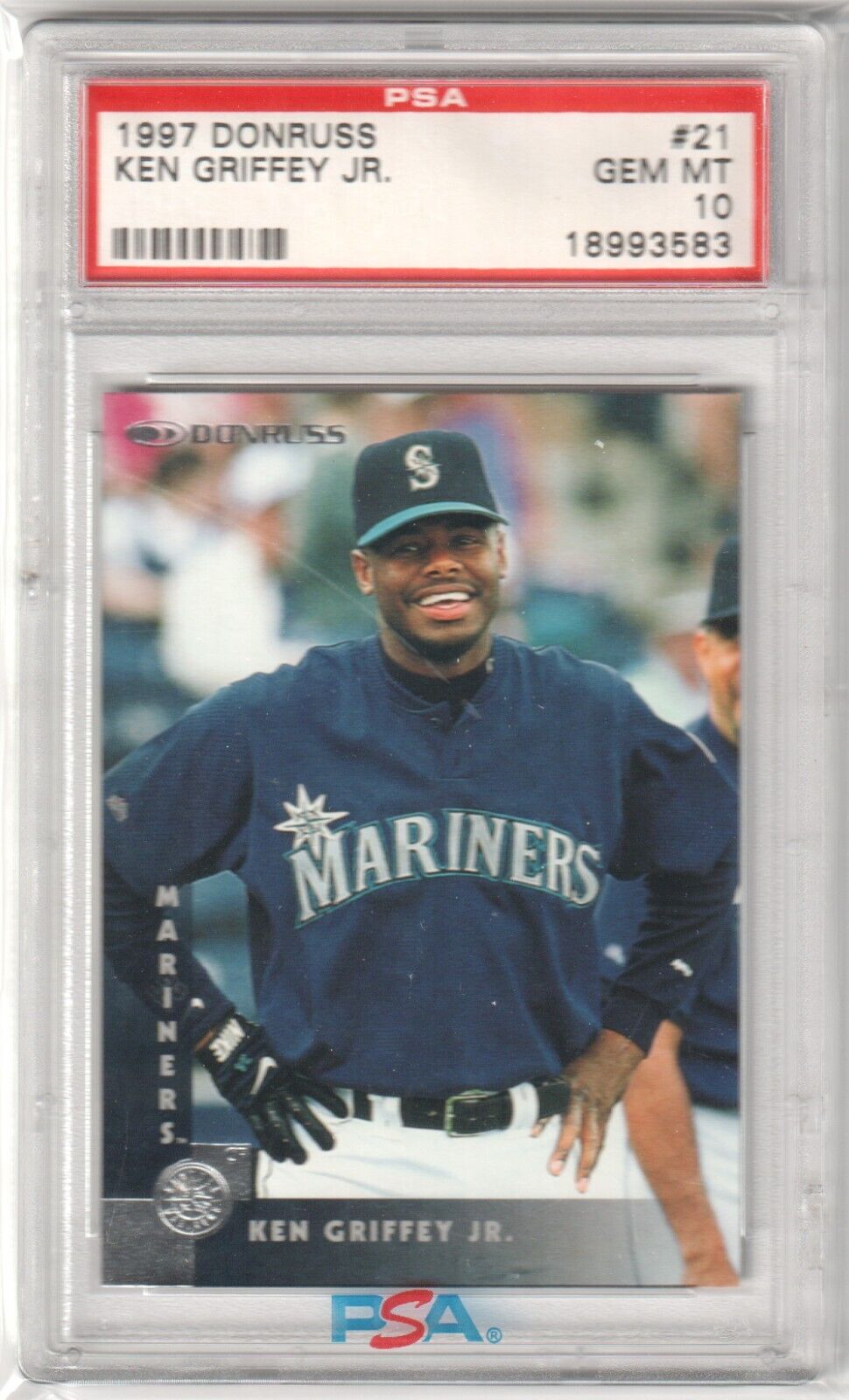 KEN GRIFFEY JR 1997 Donruss #21 PSA 10 GEM MINT - MARINERS