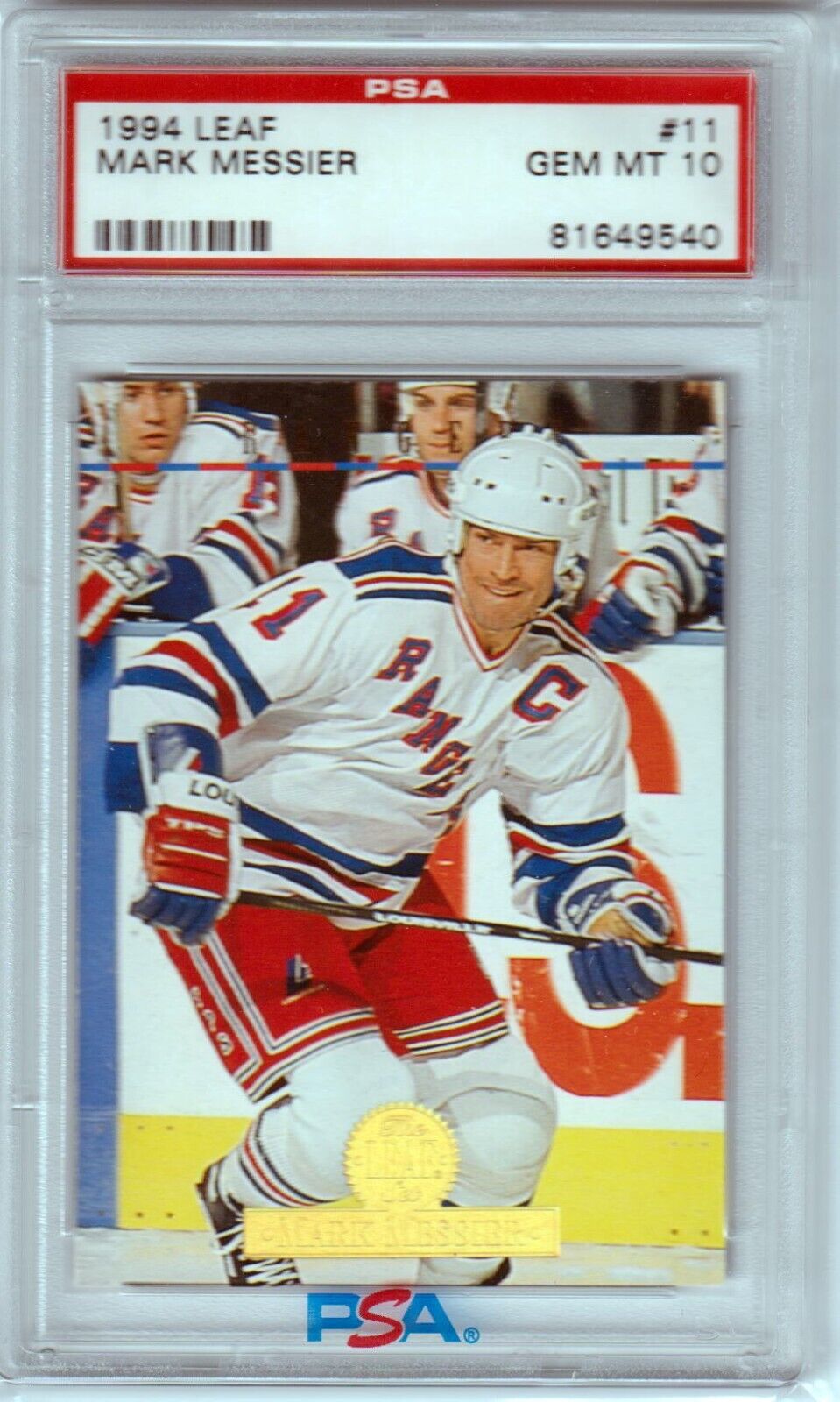 MARK MESSIER 1994 Leaf #11 PSA 10 GEM MINT - RANGERS POP 3