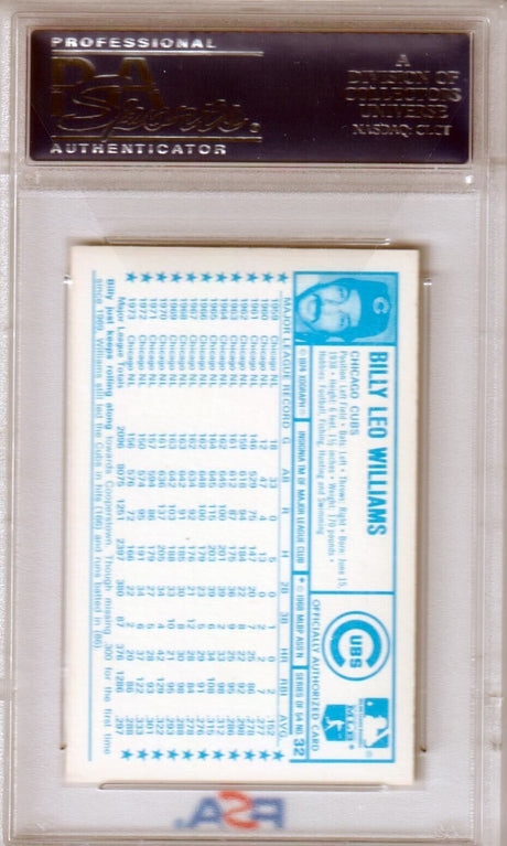 BILLY WILLIAMS 1974 Kellogg's 3-D Super Stars #32 PSA 10 GEM MINT - CUBS