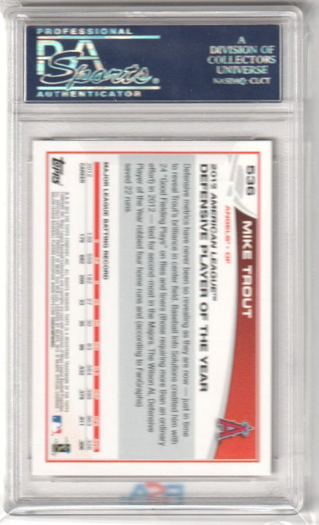 MIKE TROUT 2013 Topps Target Red Border Variation #536 PSA 10 GEM MINT - ANGELS