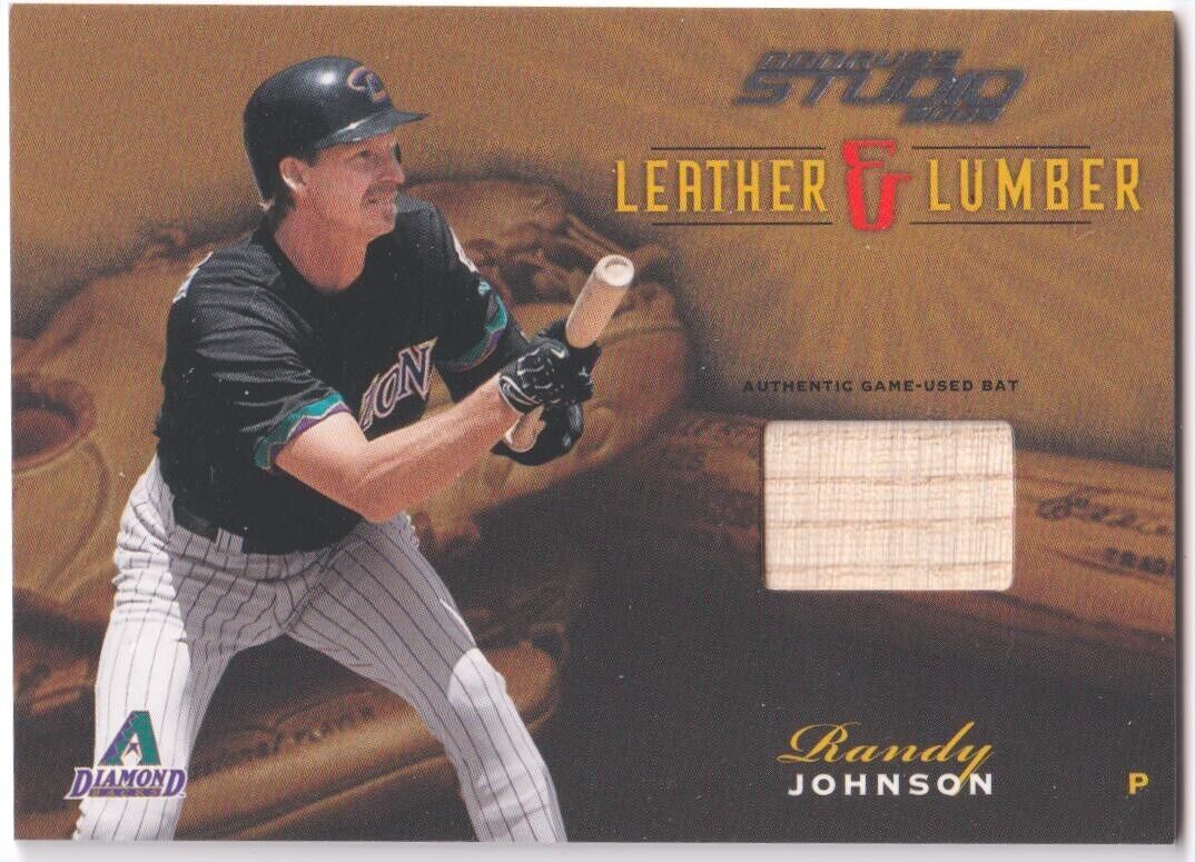 RANDY JOHNSON 2003 Donruss Leather & Lumber Game Used Bat SP #/250 DIAMONDBACKS