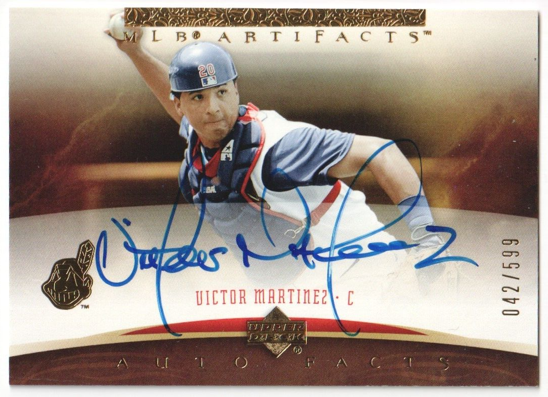 VICTOR MARTINEZ 2005 Upper Deck Artifacts Autograph Auto #/599 - INDIANS