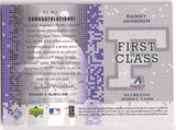RANDY JOHNSON 2003 Upper Deck Finite First Class Game Used Jersey - DIAMONDBACKS