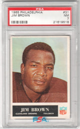 JIM BROWN 1965 Philadelphia #41 PSA 7 NM - BROWNS