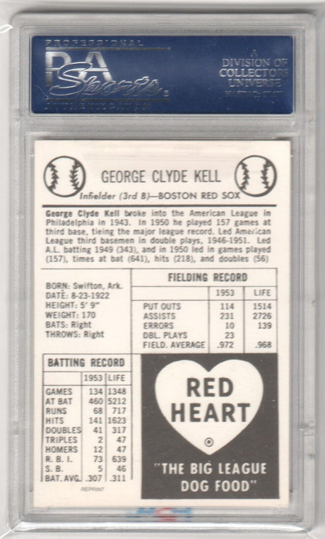 GEORGE KELL Autograph Auto Trading Card PSA / DNA Certified Authentic RED SOX