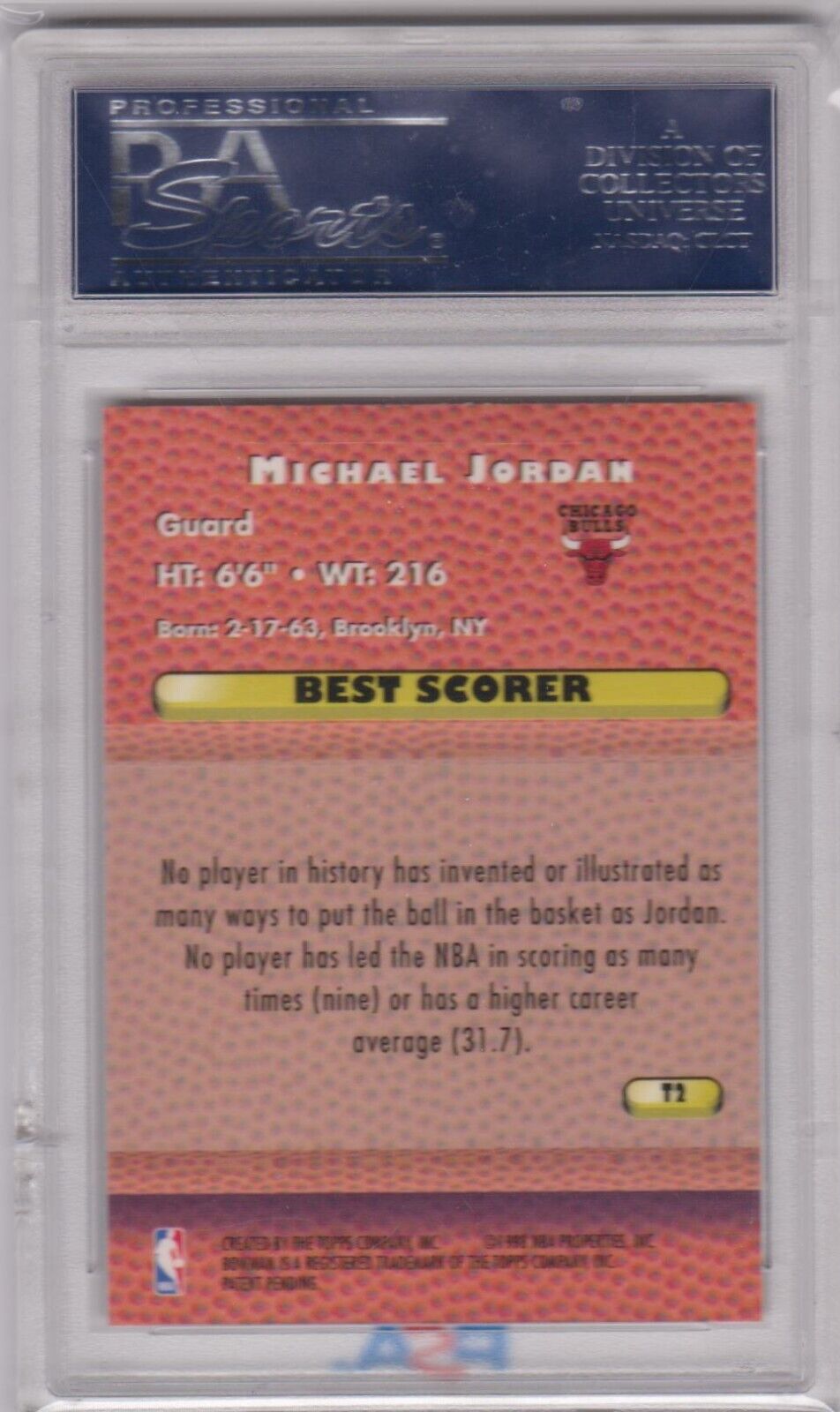 MICHAEL JORDAN 1997-98 Bowman's Best Techniques #T2 PSA 10 GEM MINT -  BULLS