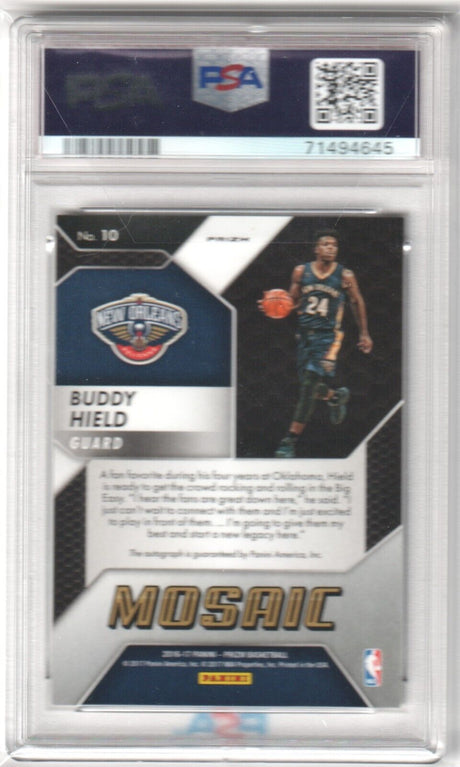 BUDDY HIELD 2016-17 Panini Prizm Mosaic RC Rookie Auto Autograph PSA 9 MINT