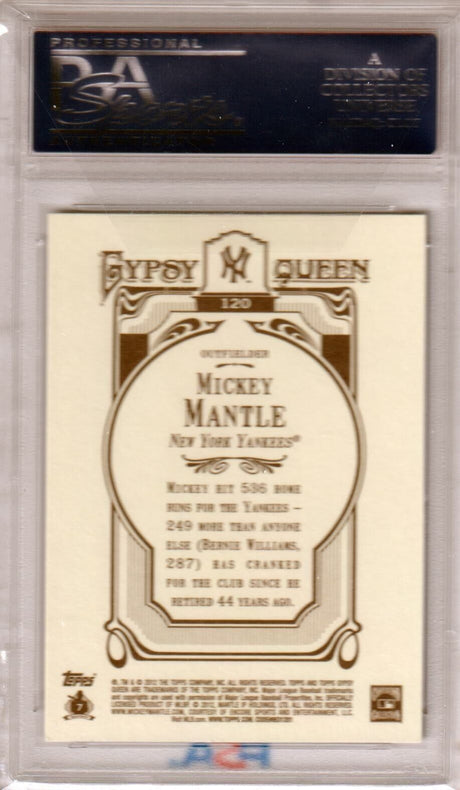 MICKEY MANTLE 2012 Topps Gypsy Queen #120 PSA 8 NM-MT - YANKEES