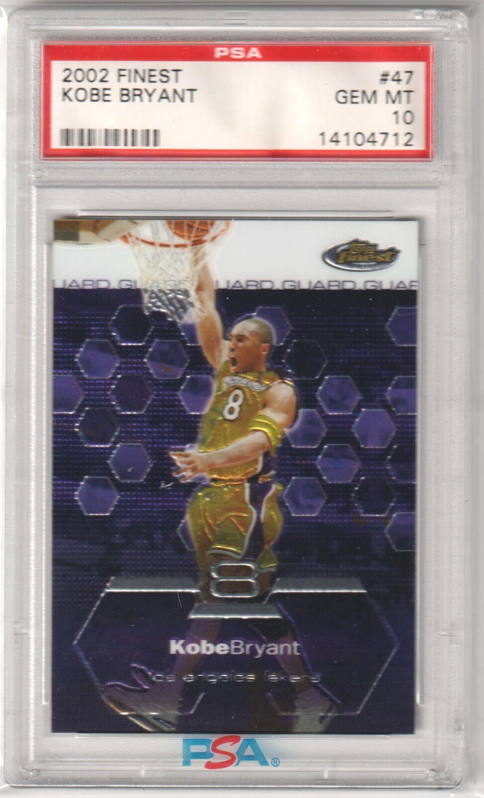 KOBE BRYANT 2002-03 Topps Finest #47 Graded PSA 10 GEM MINT - LAKERS