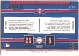 JIM THOME PAT BURRELL 2003 Playoff Prestige Dual Game Used Bat #/400 - PHILLIES