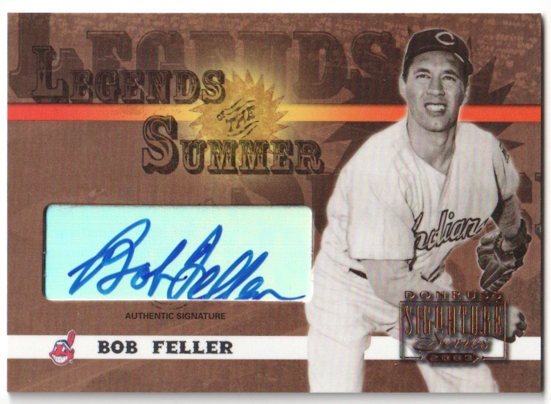 BOB FELLER 2003 Donruss Signature Series Autograph Auto - INDIANS