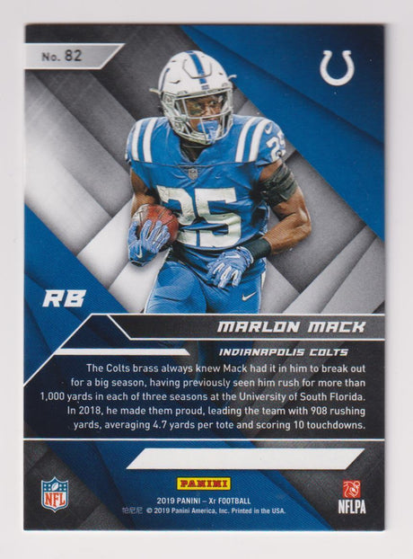 Marlon Mack 2019 Panini XR Gold /10 #82 SSP Indianapolis Colts