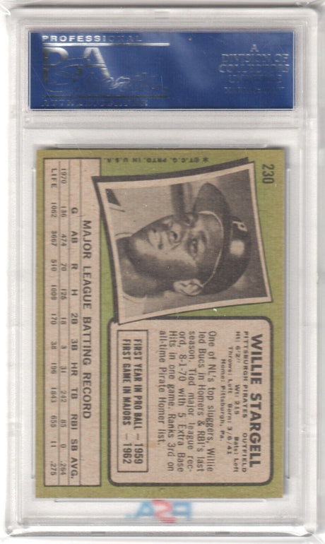 WILLIE STARGELL 1971 Topps #230 PSA 8 NM-MT - PIRATES