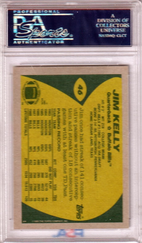 JIM KELLY 1989 Topps #46 PSA 10 GEM MINT - BILLS