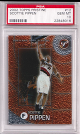 SCOTTIE PIPPEN 2002-03 Topps Pristine #12 PSA 10 GEM MINT - BLAZERS