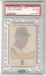 WILLIE STARGELL 1966 Topps Rub-Offs PSA 6 EX-MT - PIRATES