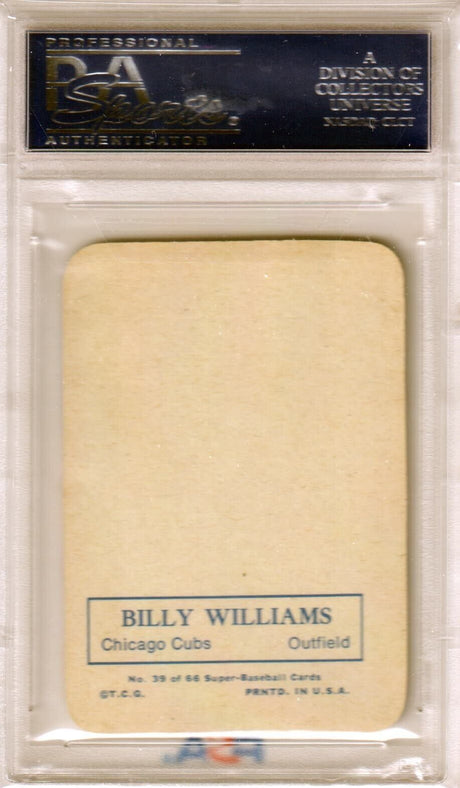 BILLY WILLIAMS 1969 Topps Super #39 PSA 8 NM-MT - CUBS