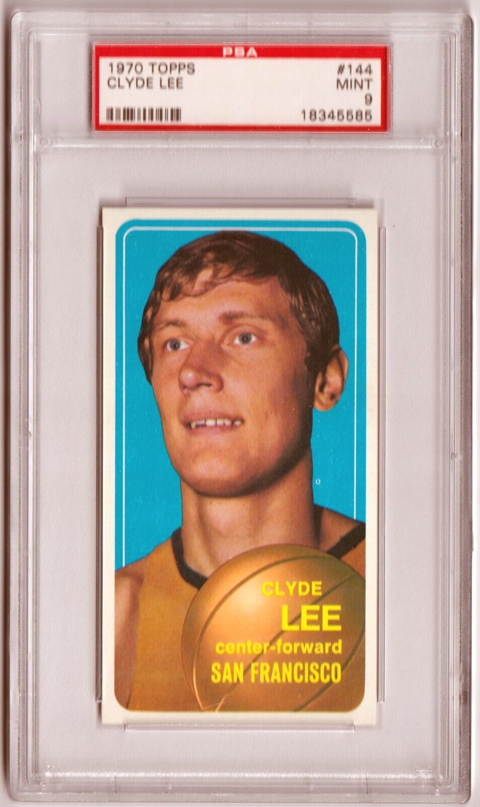 CLYDE LEE 1970-71 Topps #144 PSA 9 MINT - WARRIORS