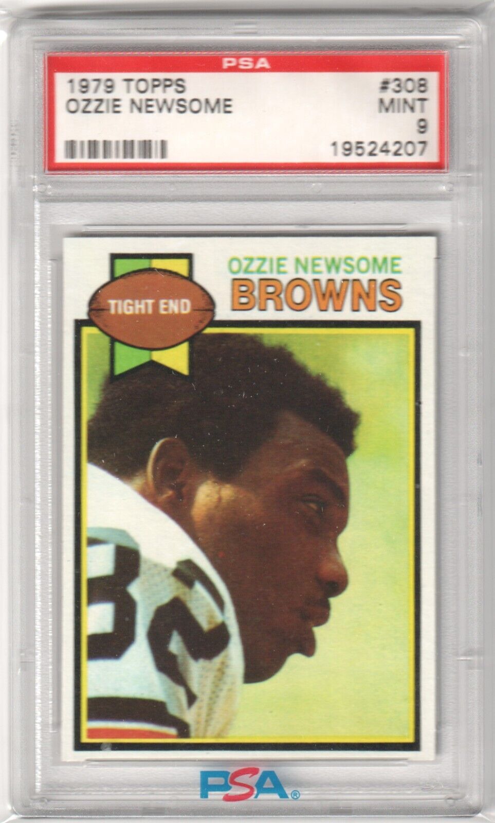 OZZIE NEWSOME 1979 Topps RC Rookie HOF #308 PSA 9 MINT - BROWNS