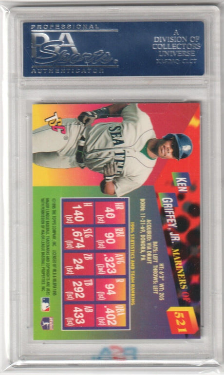 KEN GRIFFEY JR 1995 Topps Stadium Club #521 PSA 10 GEM MINT - MARINERS