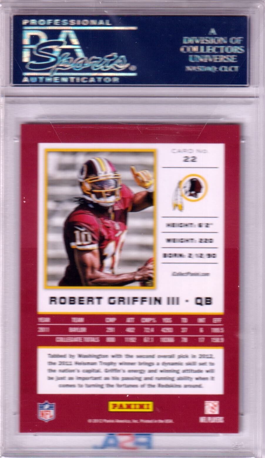 ROBERT GRIFFIN III 2012 National Convention RC Rookie #/499 PSA 10 - REDSKINS