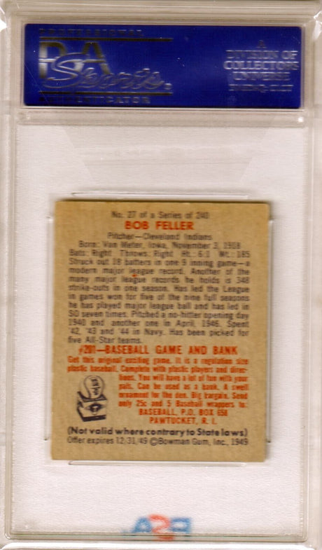 BOB FELLER 1949 Bowman #27 PSA 6 EX-MT - INDIANS