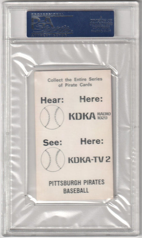 MAURY WILLS 1968 KDKA #30 PSA 6 EX-MT - PIRATES