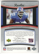 BRANDON JACOBS 2005 Upper Deck Exquisite RC Rookie Autograph Auto #/150 - GIANTS