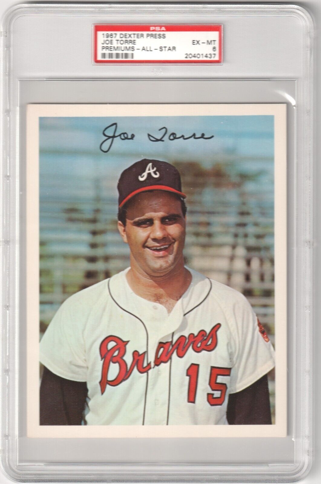 JOE TORRE 1967 Dexter Press Premiums PSA 6 EX-MT - BRAVES