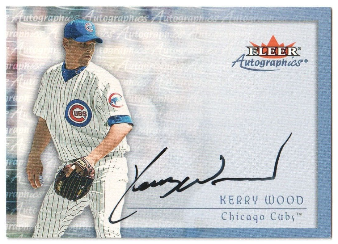 KERRY WOOD 2000 Fleer Autographics Autograph Auto - CUBS