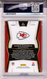 PATRICK MAHOMES II 2017 Panini Select Premier Level RC Rookie #103 PSA 9 MINT