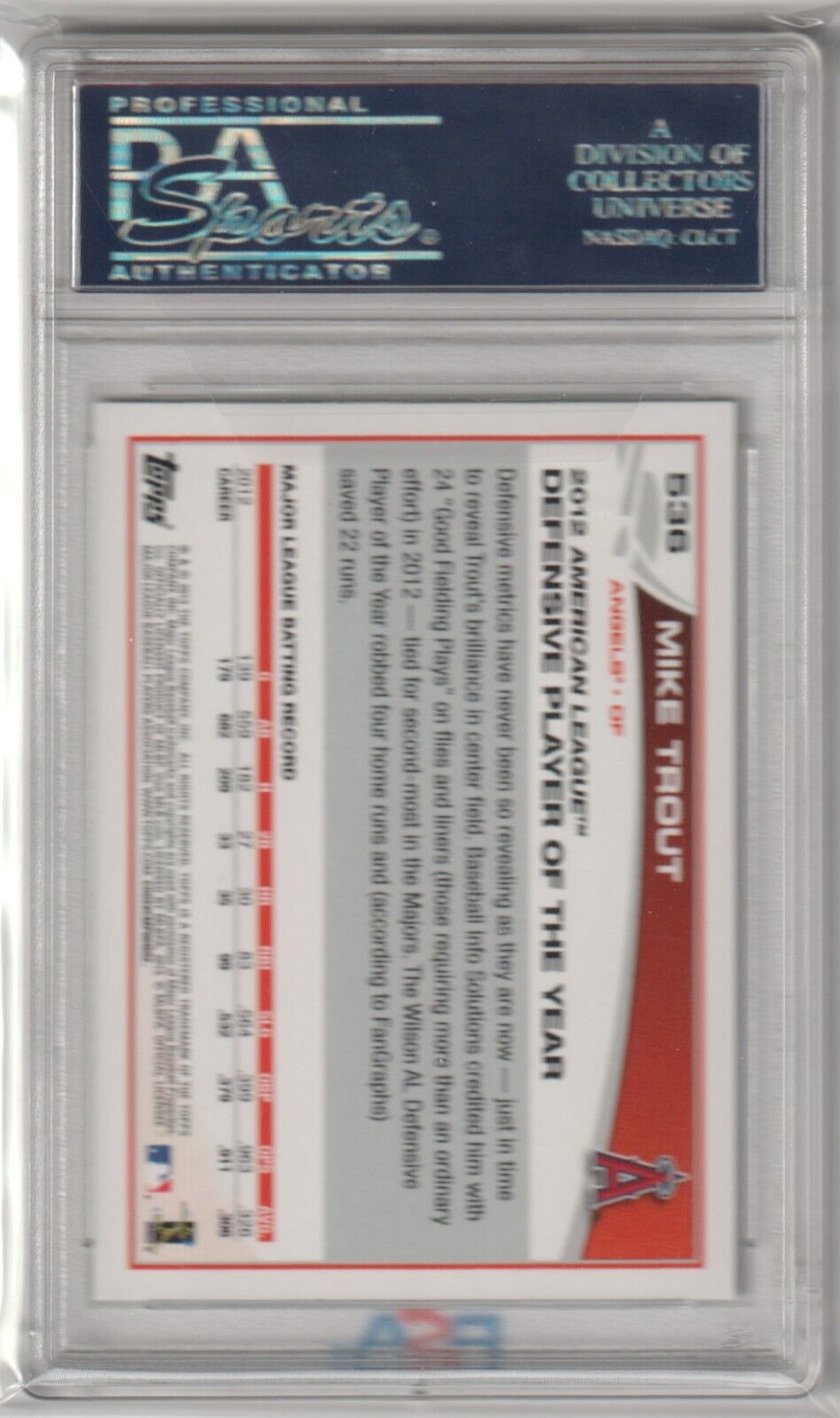 MIKE TROUT 2013 Topps Emerald #536 PSA 10 GEM MINT - ANGELS