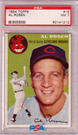 AL ROSEN 1954 Topps #15 PSA 7 NM - INDIANS