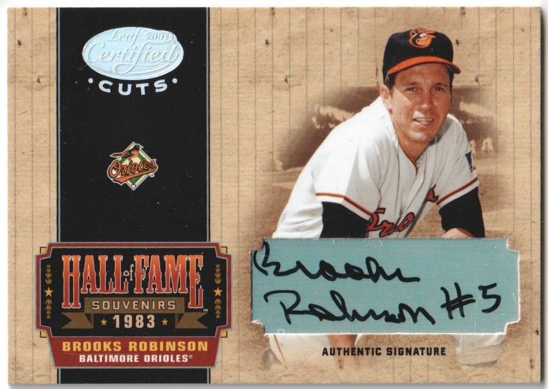 BROOKS ROBINSON 2004 Leaf Certified Cuts Autograph Auto SP #/50 - ORIOLES