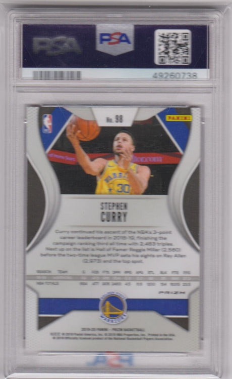 STEPHEN STEPH CURRY 2019-20 Panini Prizm Red Ice #98 PSA 9 MINT - WARRIORS