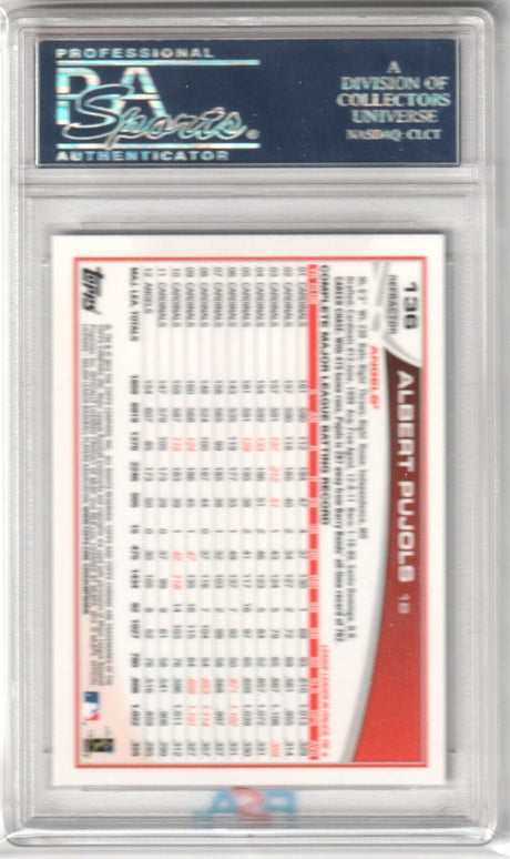 ALBERT PUJOLS 2013 Topps Chrome X-Fractor Pre-Swing #136 PSA 10 GEM MINT