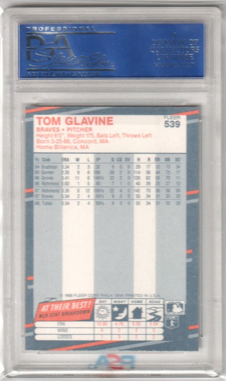 TOM GLAVINE 1988 Fleer RC Rookie #539 PSA 10 GEM MINT - BRAVES