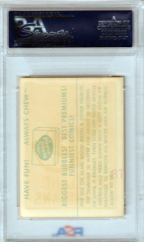 CINCINNATTI REDS 1961 Fleer Team Logo Decals PSA 5 EX