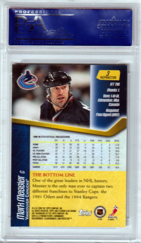 MARK MESSIER 1999 Topps Stadium Club Chrome Refractor #3 PSA 10 GEM MINT POP 2