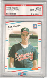 TOM GLAVINE 1988 Fleer RC Rookie #539 PSA 10 GEM MINT - BRAVES