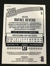 Rafael Devers 2018 Donruss Optic 35 Shock Rated Rookie - Boston Red Sox