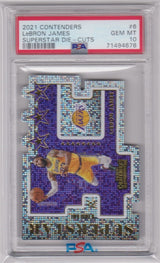 LEBRON JAMES 2021-22 Panini Contenders Superstar Die-Cuts #6 PSA 10 - LAKERS