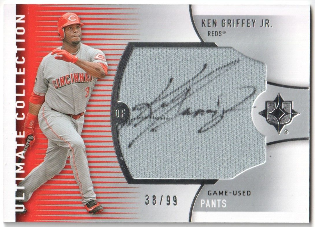 KEN GRIFFEY JR 2006 Upper Deck Ultimate Autograph Auto GU Pants #/99 - REDS