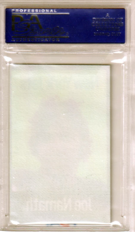 JOE NAMATH 1972 NFLPA IRON ONS PSA 8 NM-MT - JETS